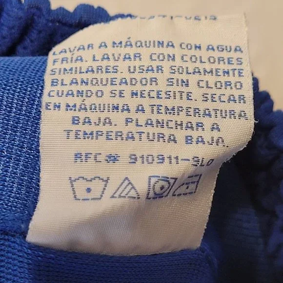 Vintage Starter Blue Mesh Running Sweat Shorts With Pockets Size L 10-12 - Picture 7 of 14